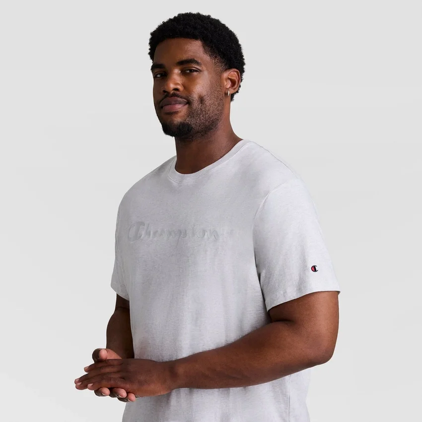 T-shirt com grafismo clássico, Script Logo tonal - Tamanhos grandes e altos
