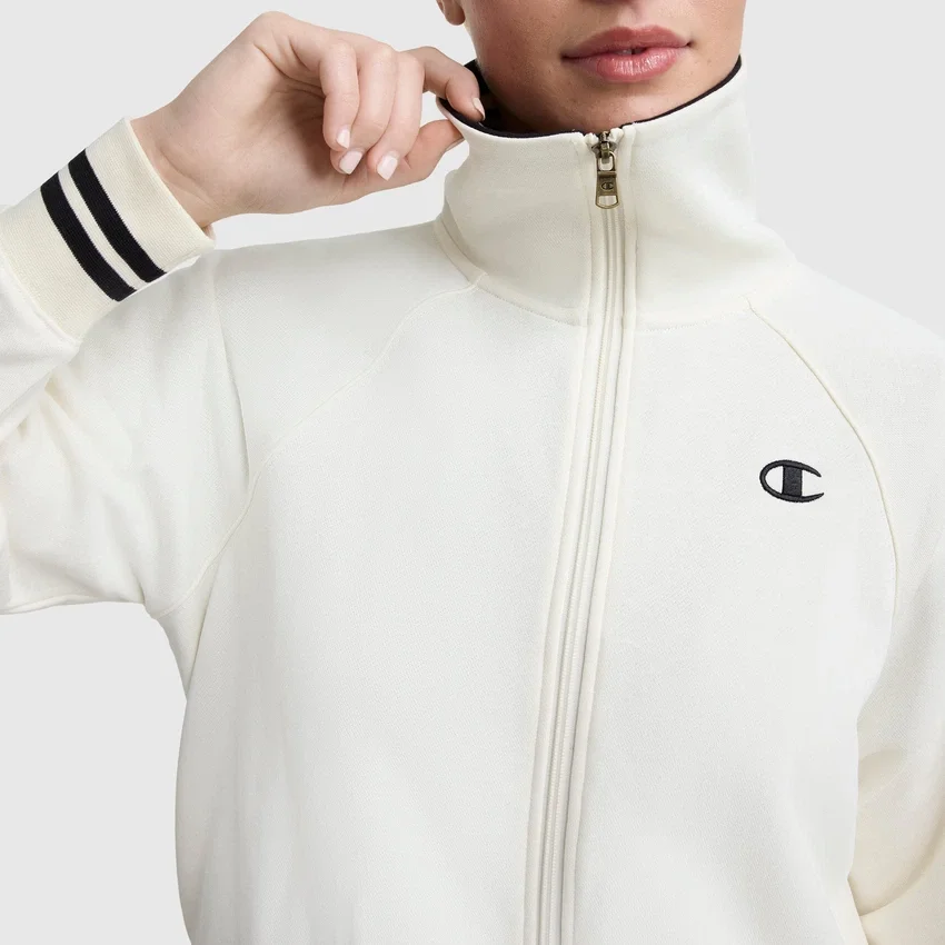 Top Pitcher com gola alta e fecho completo, C Logo