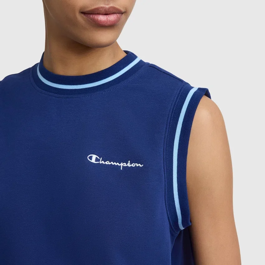 Top sem mangas Country Club, Script Logo bordado