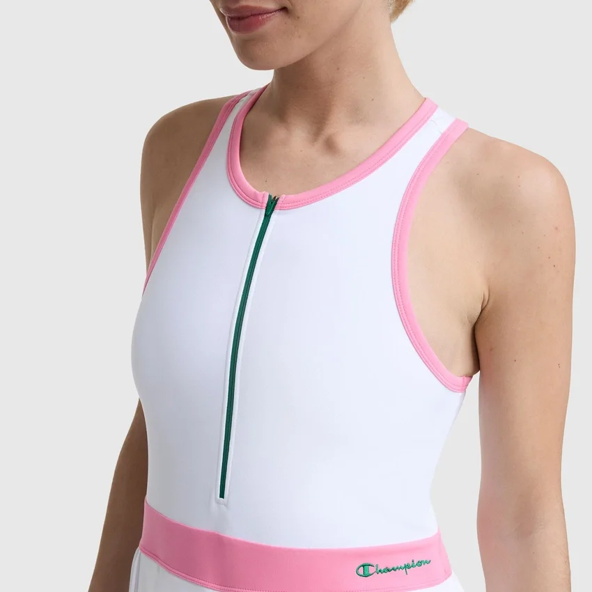 Vestido de ténis Match Point, Script Logo bordado